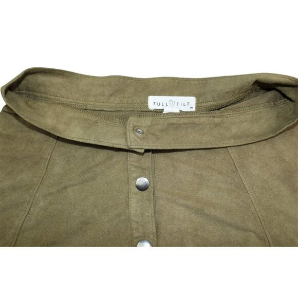 Full Tilt Women's Tan Mini Skirt Sueded Academia Babydoll Size Medium  JH903 - Picture 3 of 3